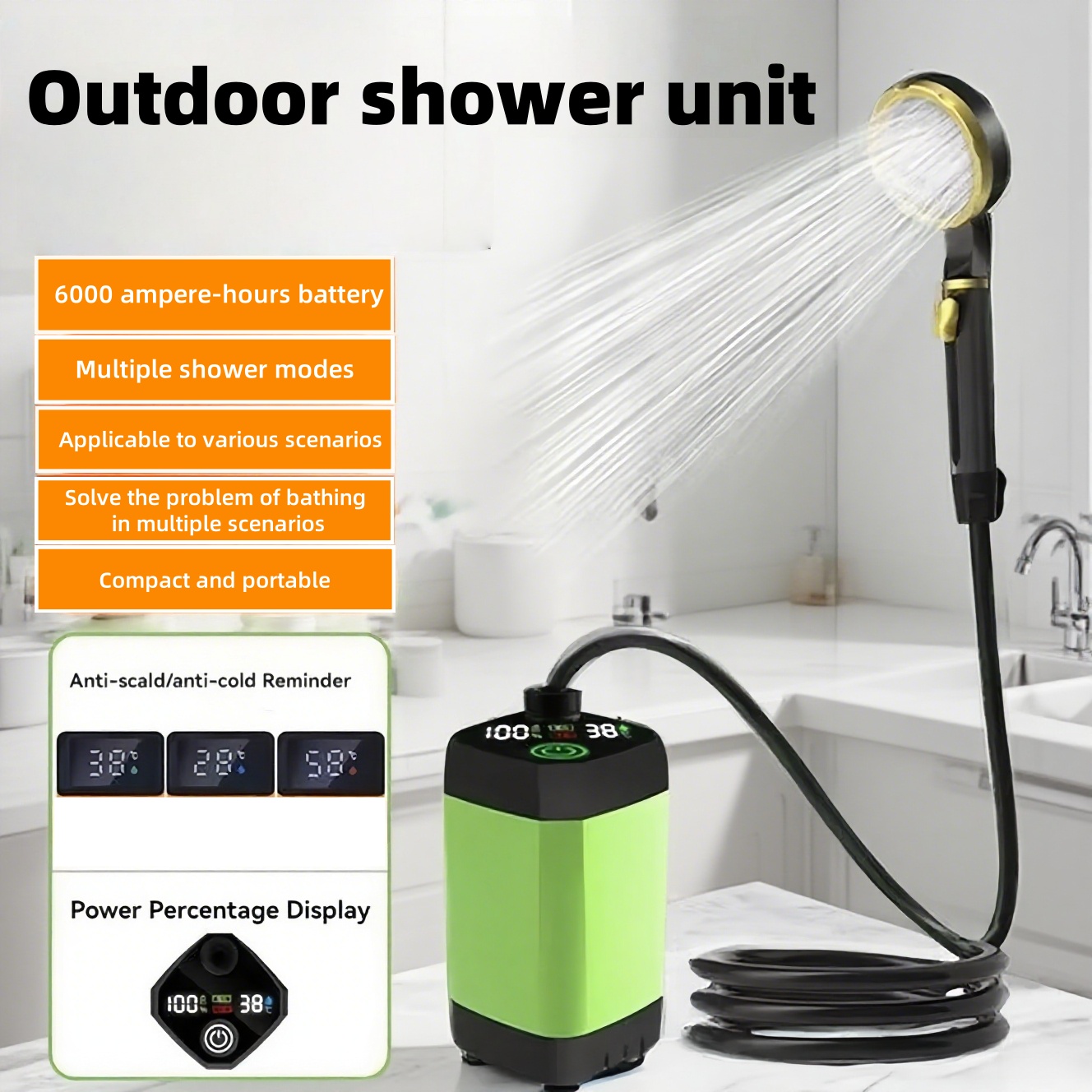 Outdoor Camping Gear - Портативный электрический душ для улицы с
