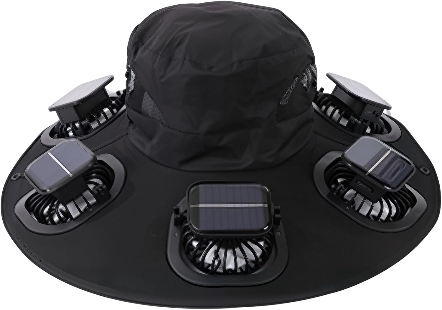 Outdoor Camping Fan - Солнечная кепка с 6 вентиляторами, дышащая,