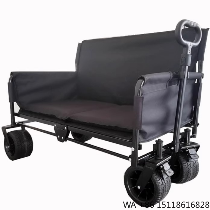 Outdoor Camping Furniture - Многофункциональная четырехколесная металлическая складная тележка-софа JXFT