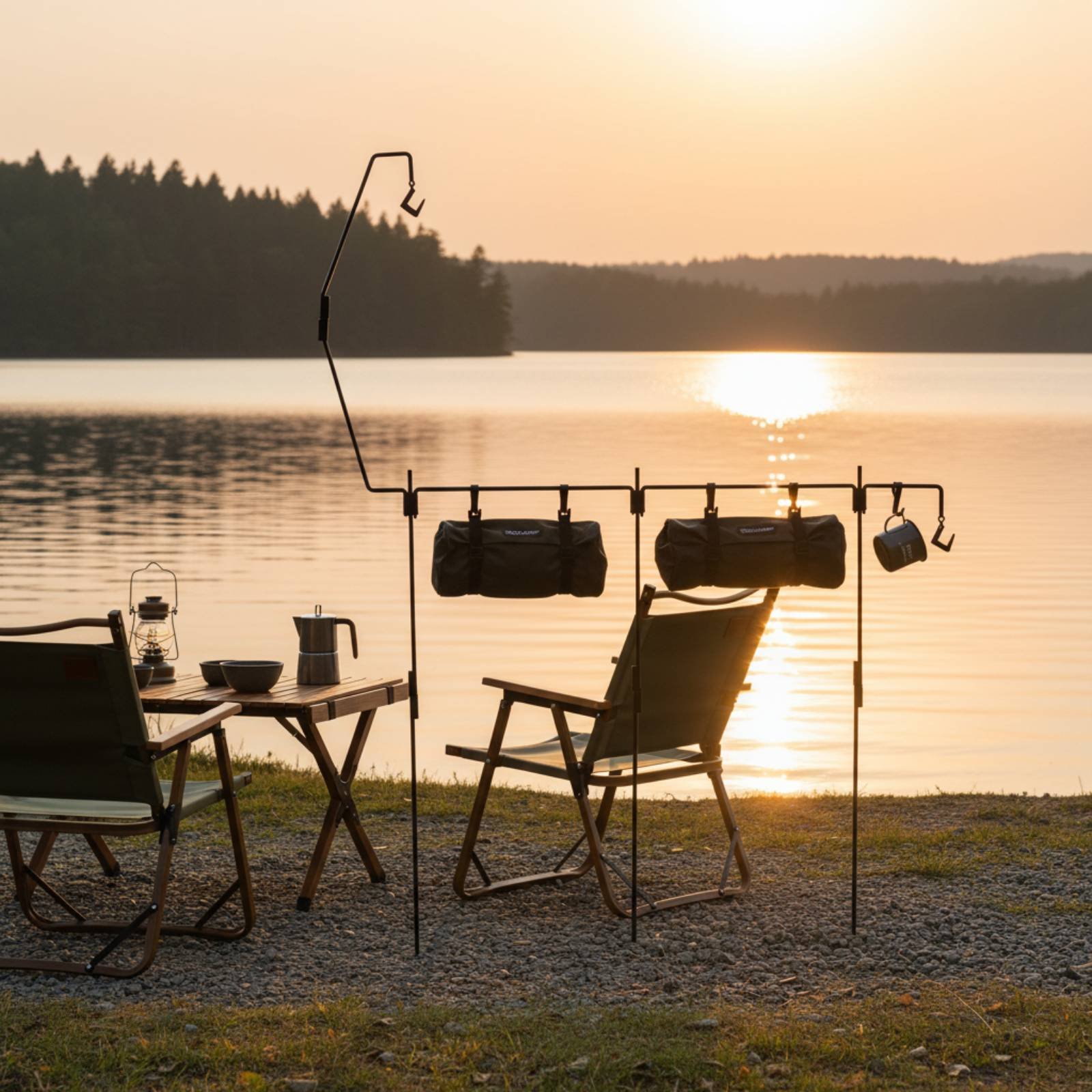 Outdoor Camping Gear - Подставка для кемпингового фонаря, легко собираемая,