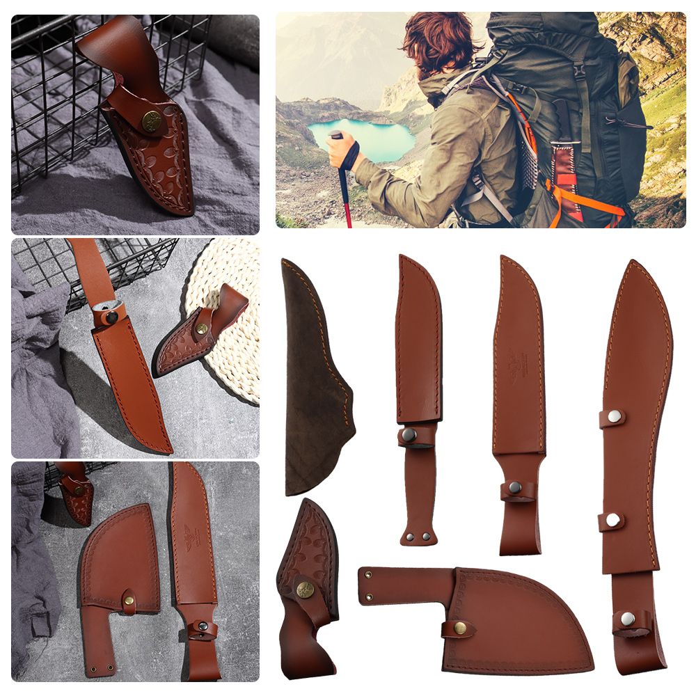 Camping Knife Multi-Tool - Кожаный чехол-кобура коричневого цвета для фонарика,