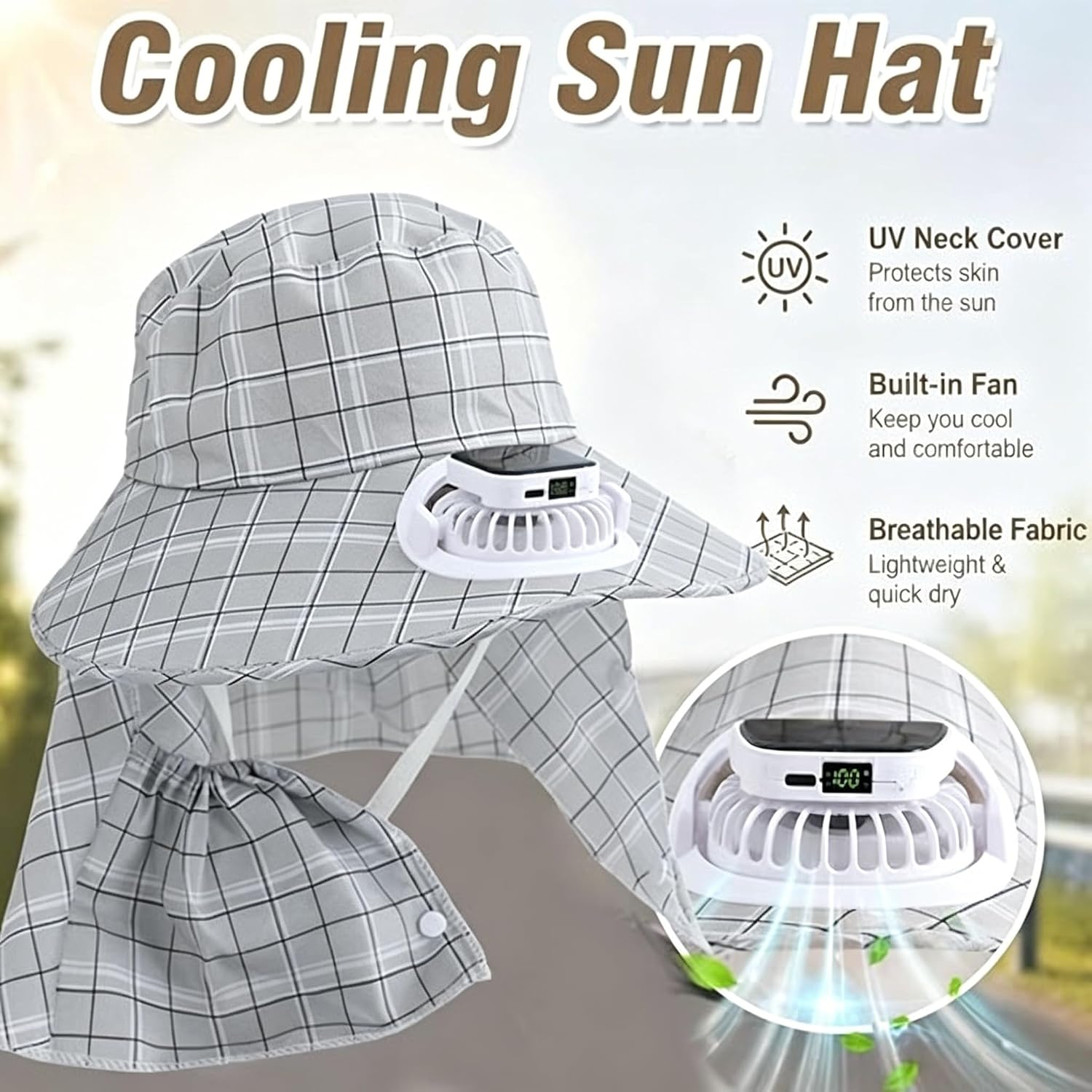 1 шт. Солнечная шляпа-вентилят – обзор и цена Outdoor Camping Fan