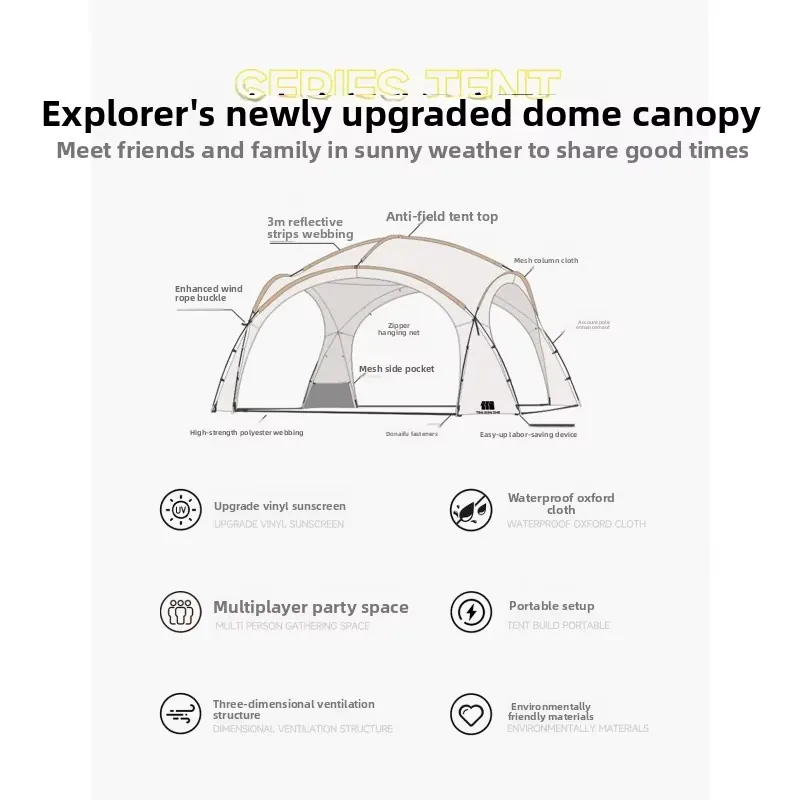 Палатка-купол Explorer Black V – обзор и цена Outdoor Camping Dome
