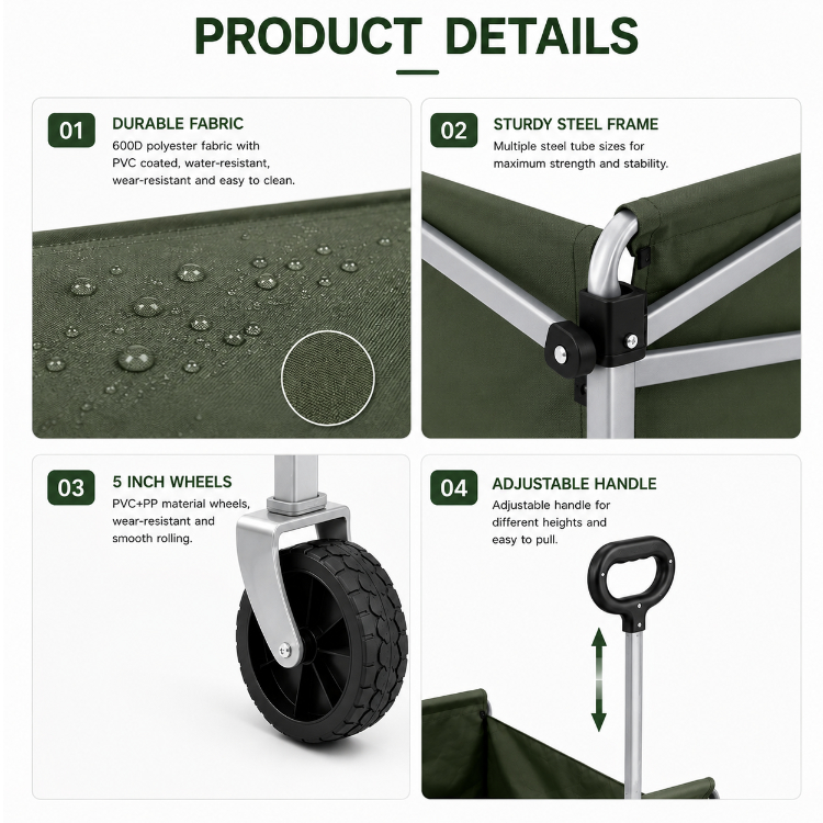 Складная тележка большой вмест – обзор и цена Outdoor Camping Furniture