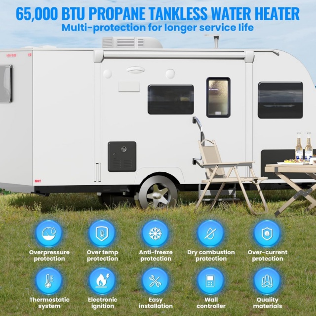 Портативный газовый водонагрев – обзор и цена Outdoor Camping Water Heater