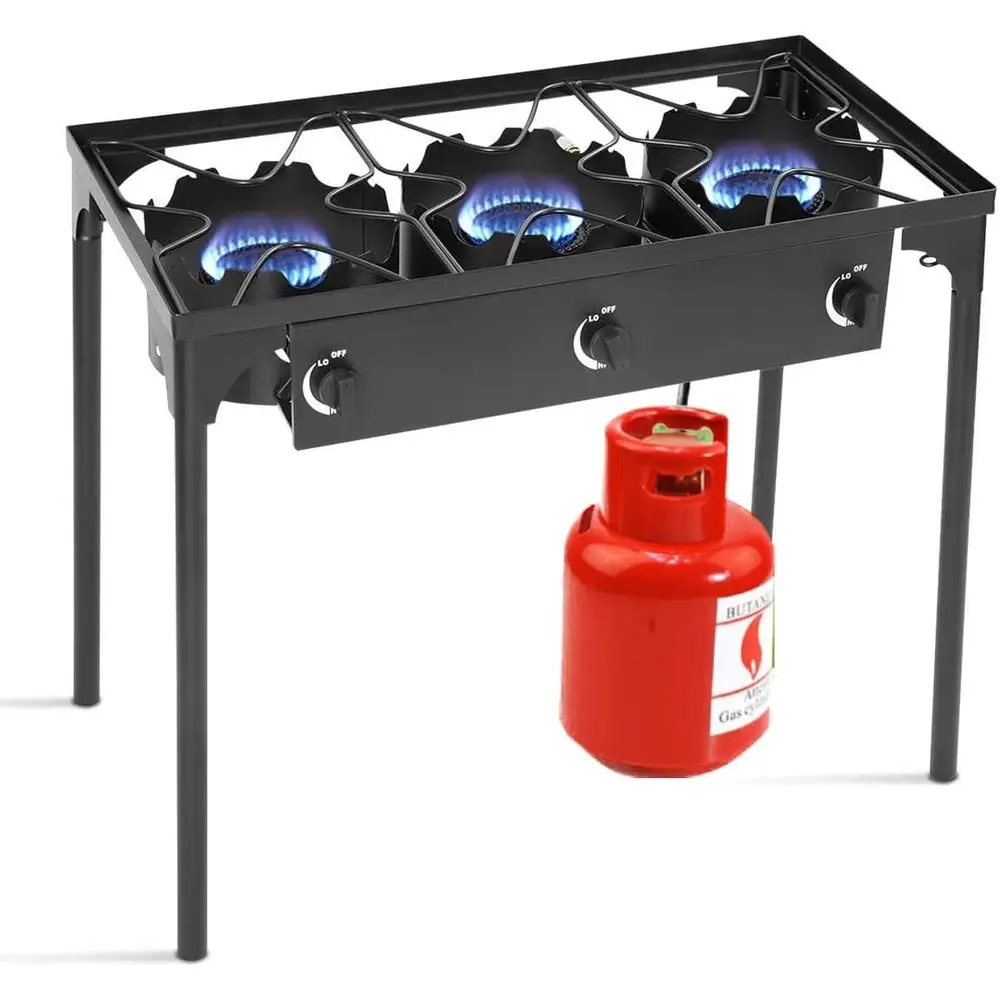 Портативная 3-конфорочная газо – обзор и цена Outdoor Camping Burner